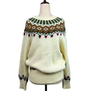 VTG 90s LIMITED EXPRESS Compagnie Internationale Fair Aisle Mock Neck Sweater